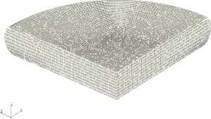 Figure 3. Initial configuration mesh for the three-dimensional model.